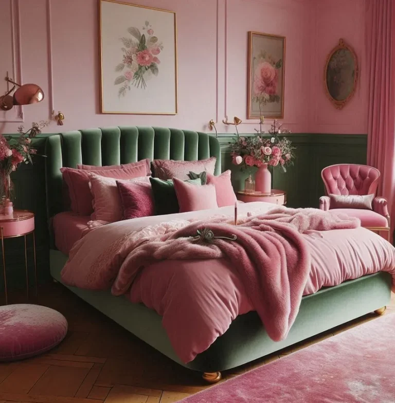 Green and Pink Bedrooms That Blend Charm, Warmth, and Style