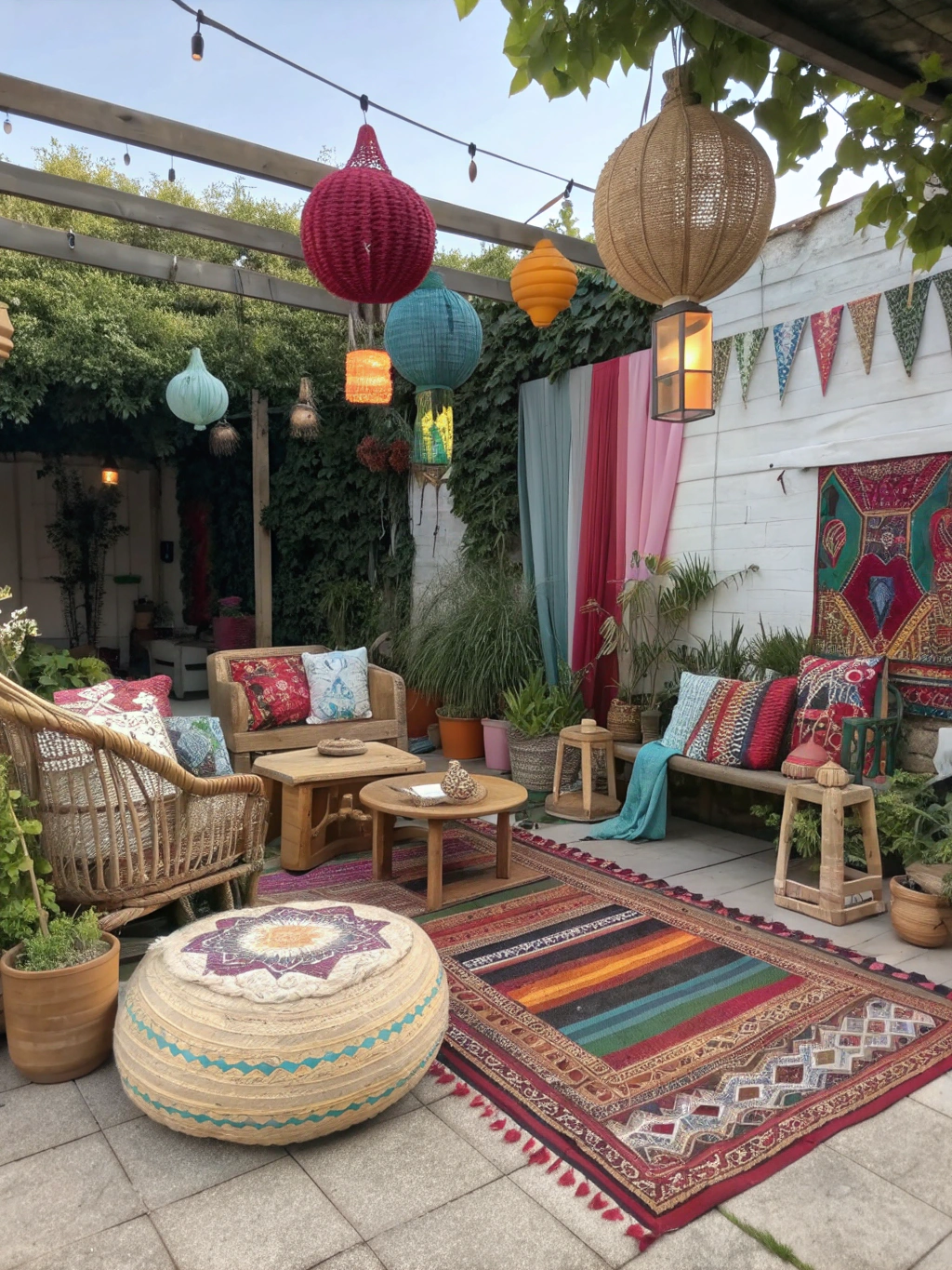 boho outdoor space