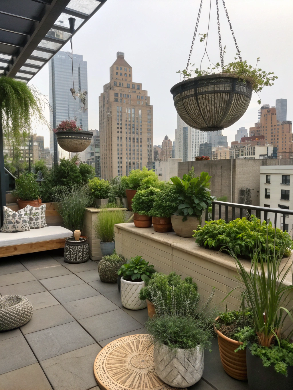 urban rooftop garden