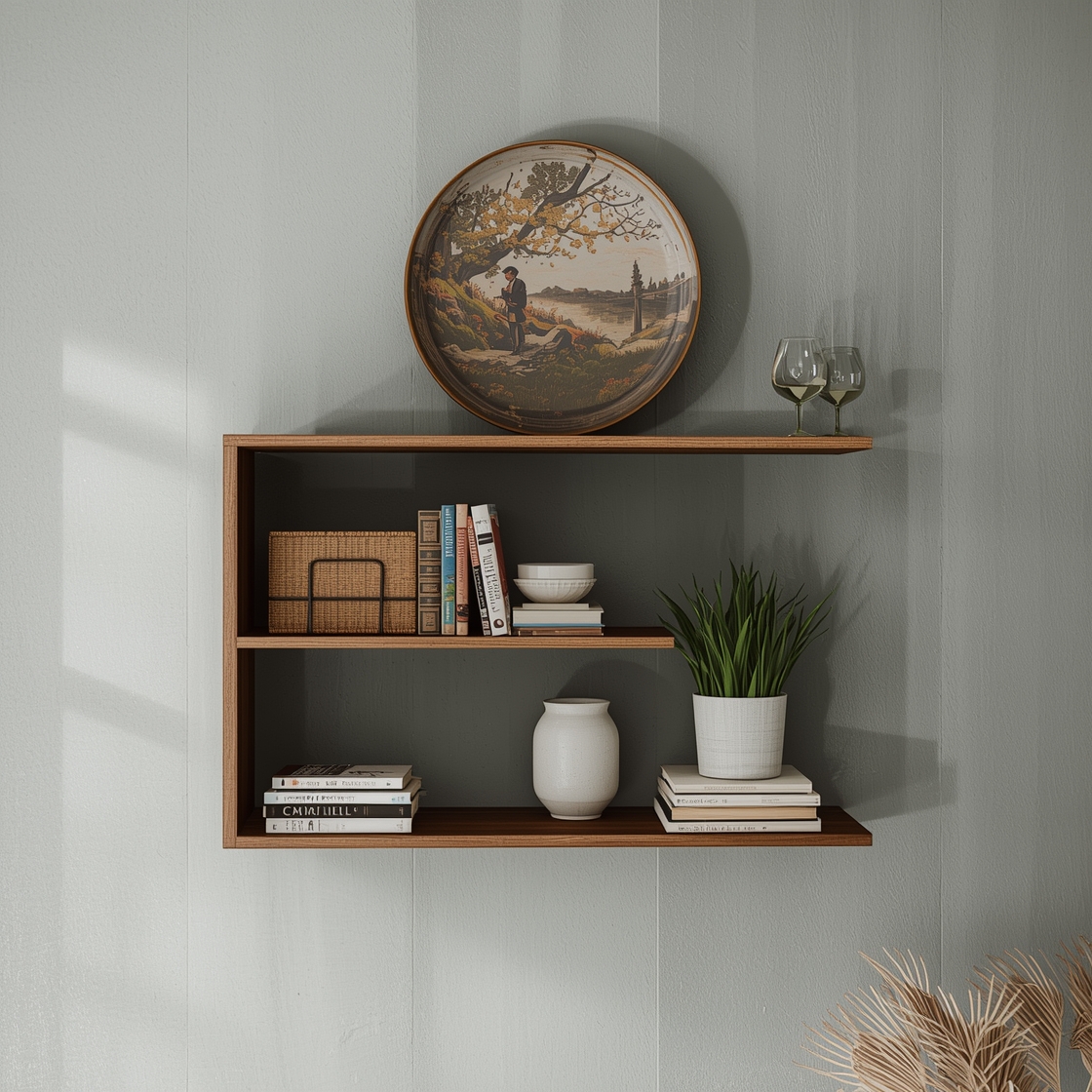 bookshelf accent wall