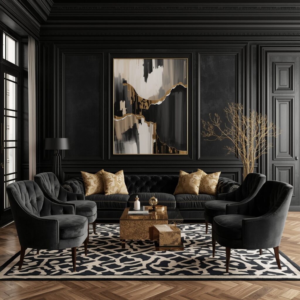 Moody Black and Gold Interiors: How Designers Balance Drama and ...