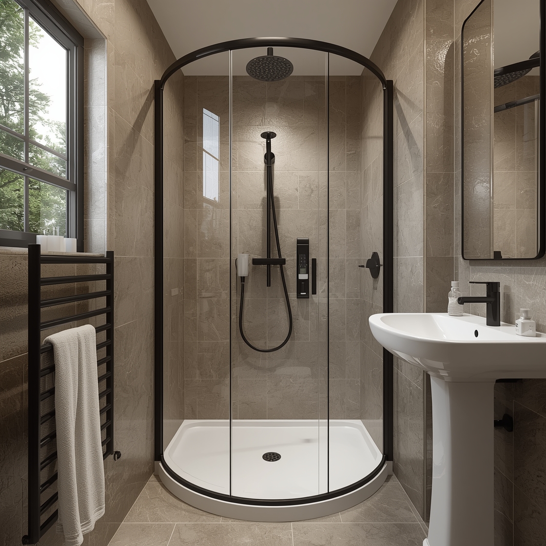compact bathroom showers