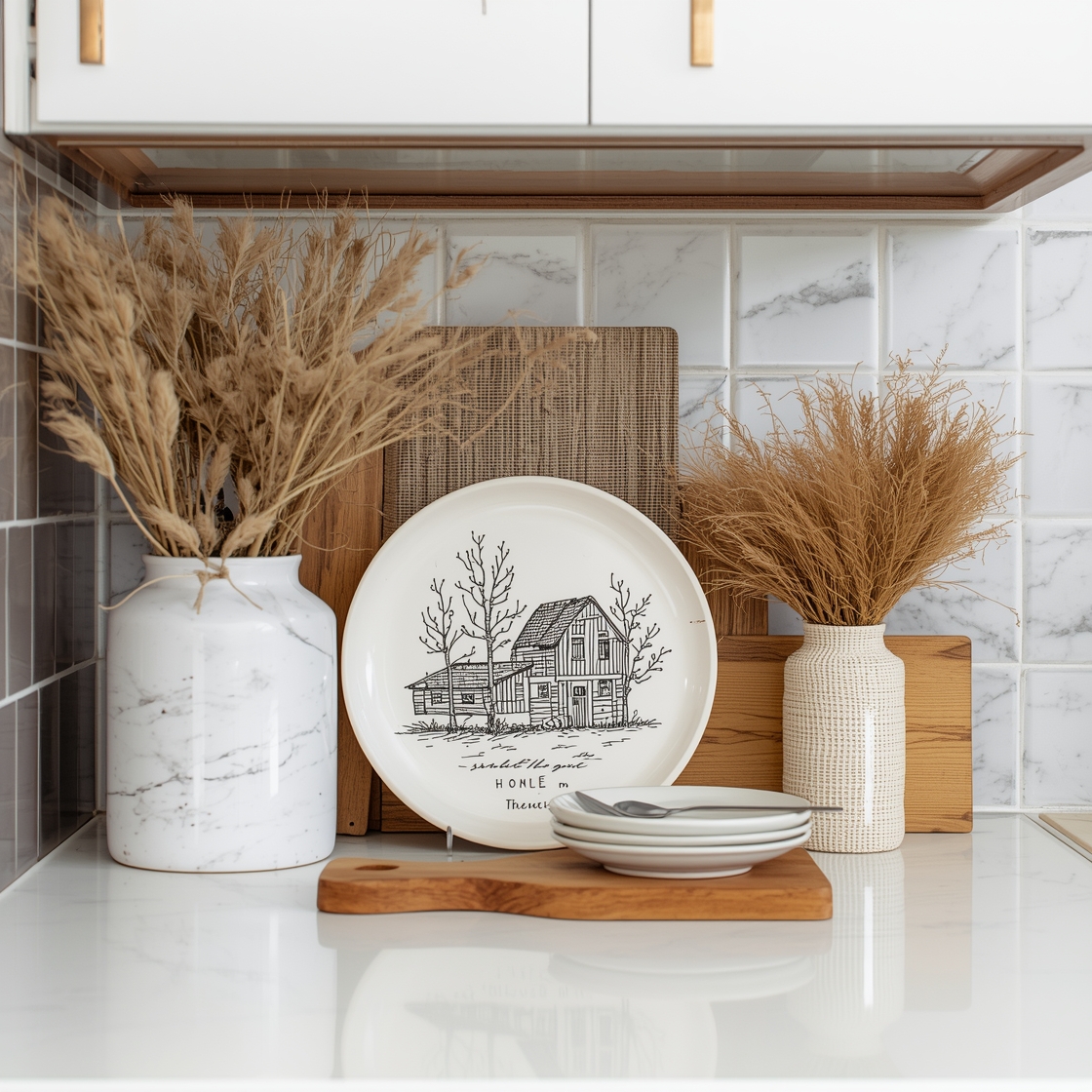 kitchen counter decor