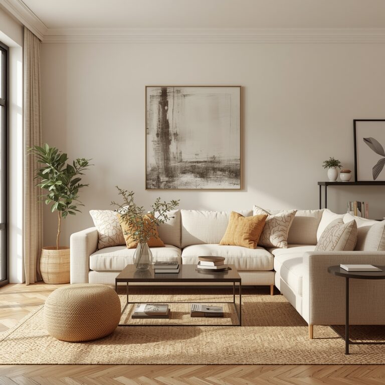 warm living room decor