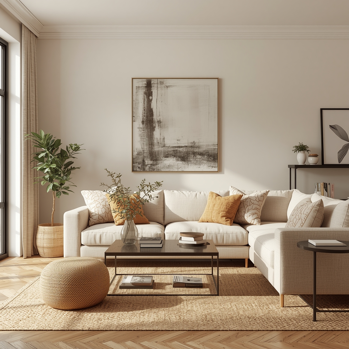 warm living room decor