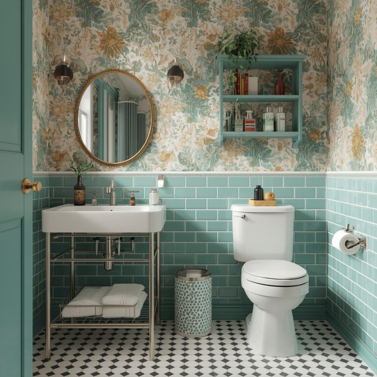 retro bathroom decor