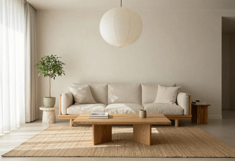 Featured image for: 12 Japandi Living Room Ideas for a Calm Minimal Home