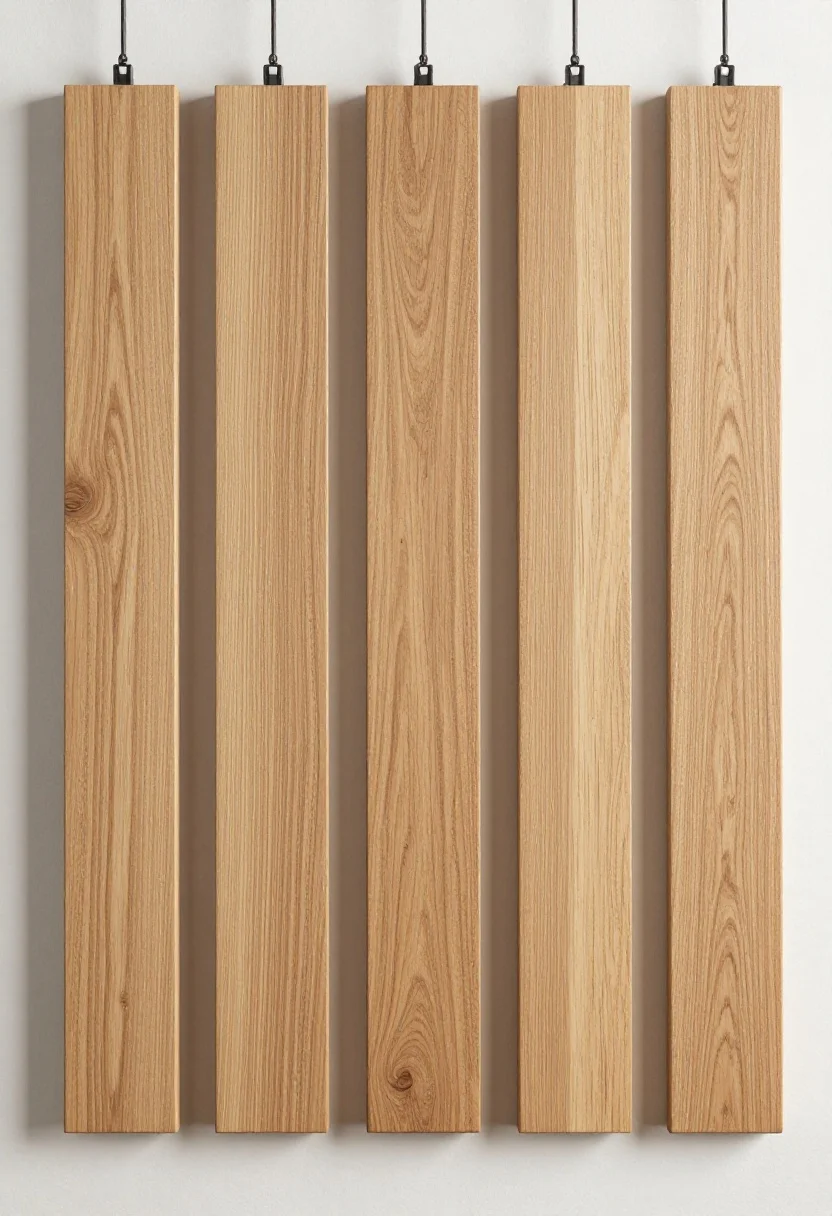 5-inch natural oak slats with