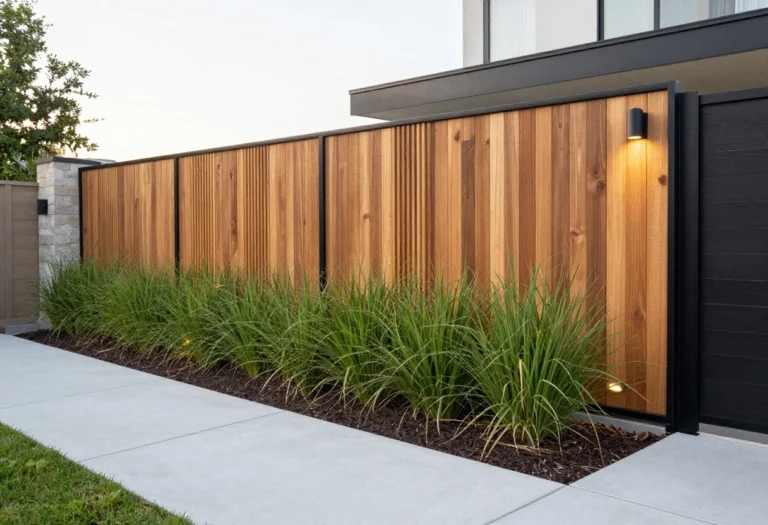 Featured image for: 7 Metal & Wood Fence Ideas for Modern Curb Appeal
