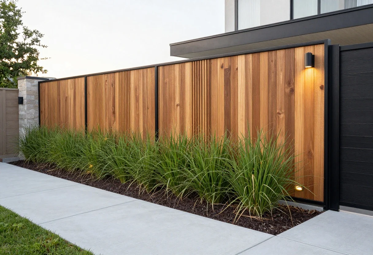 Featured image for: 7 Metal & Wood Fence Ideas for Modern Curb Appeal
