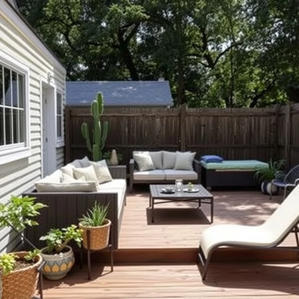Backyard Seating Area Ideas for Small and Large Outdoor Spaces: 4. Raised Deck with Modular Daybed and Storage - A raised deck built from composite decking provides a level platform that can host a low‑profile daybed. Choose a frame of aluminum slats that resist corrosion, and top it with a thick, water‑repellent mattress covered