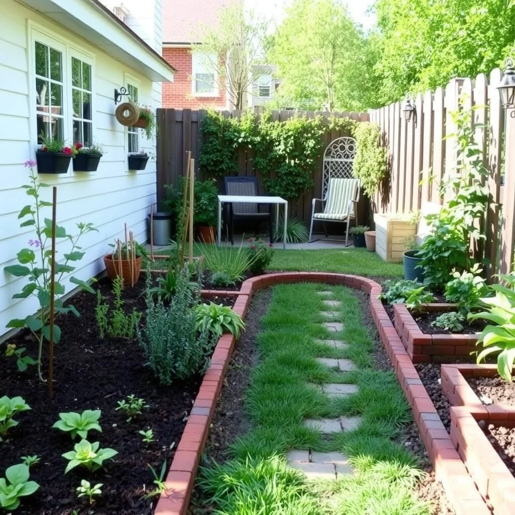 Beginner Vegetable Garden Layout Ideas for a Productive Spring: 6. Low‑profile edging path for easy access - A narrow path made of reclaimed brick or smooth concrete pavers can be laid between planting zones to provide a stable walking surface. Keep the path no wider than eighteen inches so it does not