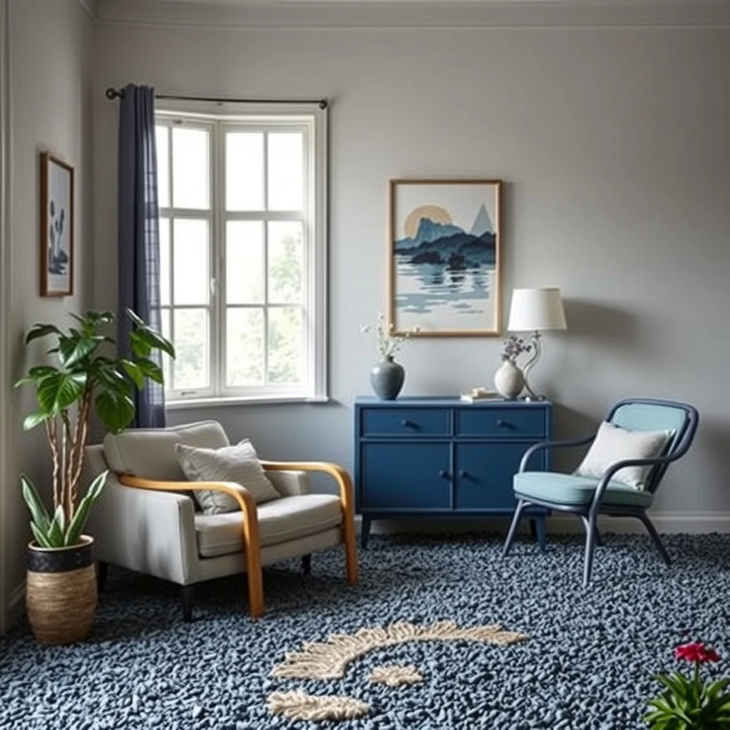 Blue Flower Garden Ideas for a Beautiful and Calming Spring Landscape interior: 5. Accent Pathways with Blue‑Stained Mulch or Gravel - Changing the texture of a walkway can reinforce the garden’s colour story without adding extra planting. Blue‑stained hardwood mulch offers a warm, natural feel underfoot while releasing a faint woody scent as it decomposes. For