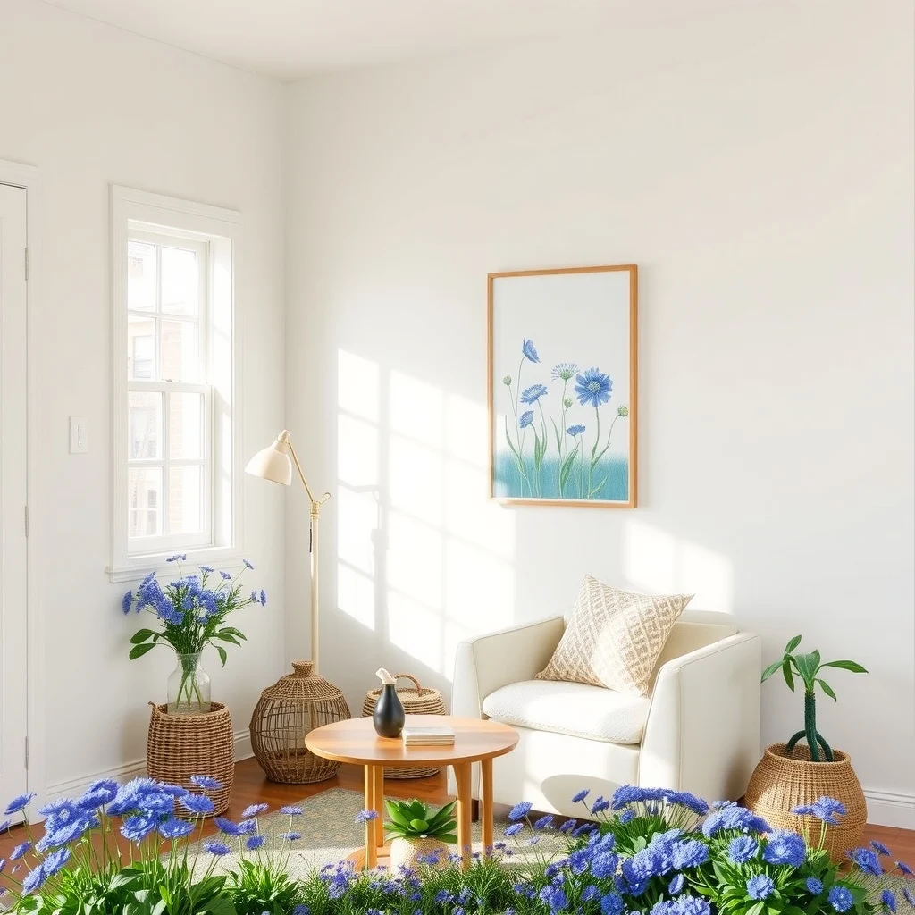 Blue Flower Garden Ideas for a Beautiful and Calming Spring Landscape interior: FAQ - How much sunlight do blue‑flowering perennials need? Most blue‑flowering perennials thrive in full sun to partial shade. Six to eight hours of direct sunlight encourages robust blooming, while a few hours of shade in the
