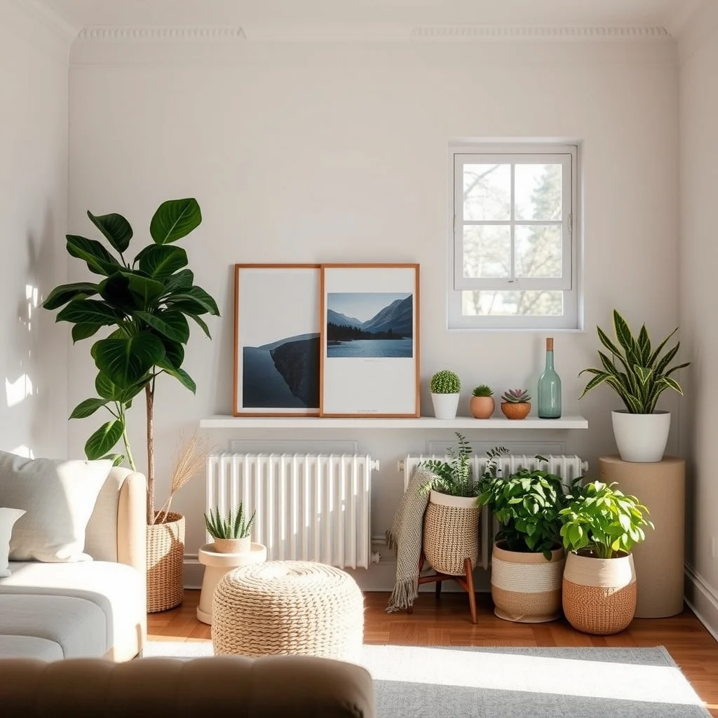 Budget Home Makeover Ideas That Make a Big Difference Without Renovation interior: 7. Bring nature indoors with plants and natural elements - Living greenery introduces color, texture, and a subtle sense of calm. A tall fiddle‑leaf fig placed in an empty corner adds height and a focal point, while a cluster of small succulents on a windowsill