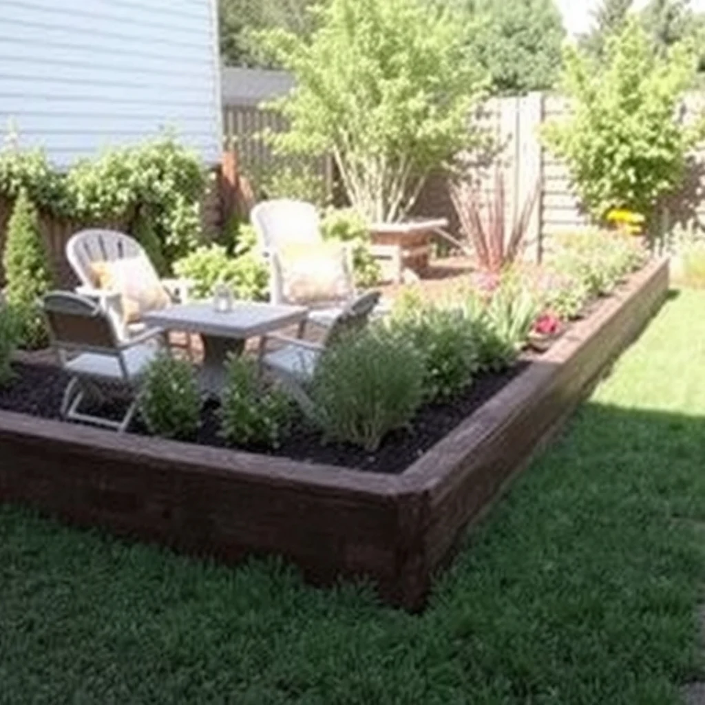 DIY Garden Edging Ideas for Clean and Beautiful Flower Beds: 2. Recycled Timber Sleepers - Old railway sleepers or weather‑treated lumber placed horizontally give a rustic, earthy edge that complements native plant palettes. The natural grain of the wood softens the hard lines of a garden and can be stained
