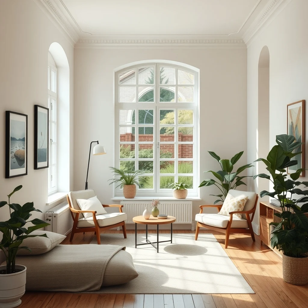 Formal garden alcove featuring