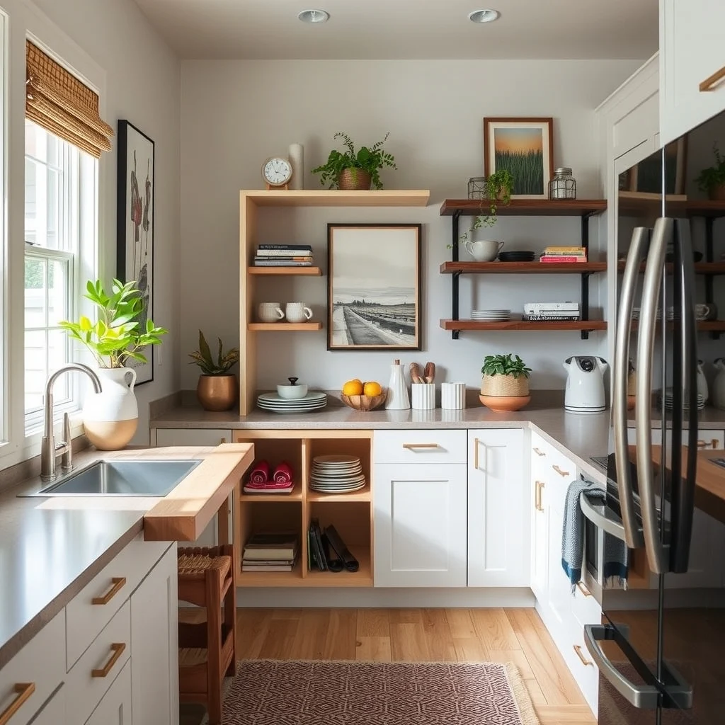 Home Organization Ideas for With Limited Storage Space: 3. Install a Pull‑Out Pantry in the Kitchen Nook - Many kitchens have a narrow corner that feels underutilized. A custom pull‑out pantry, built from laminated plywood with adjustable shelves, slides out like a drawer and reveals a compact but organized storage zone for