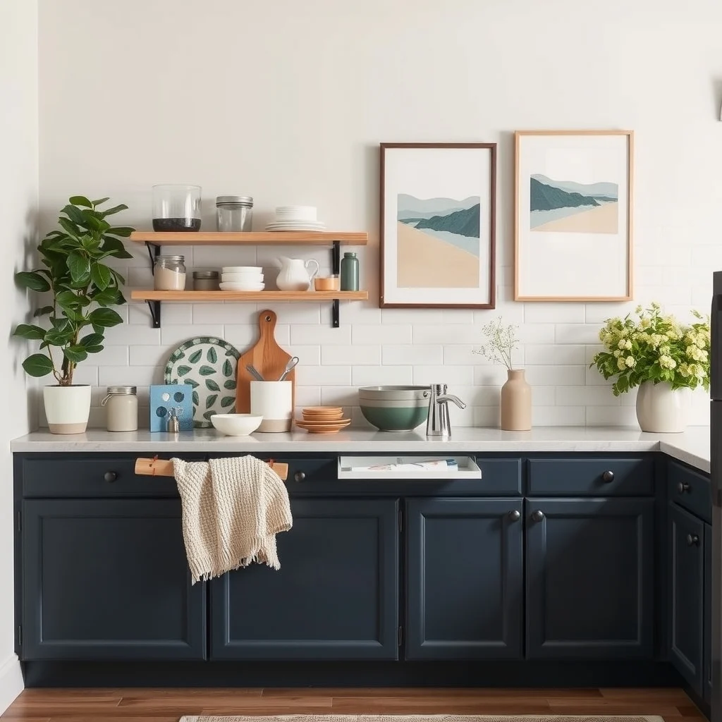 Kitchen Counter Organization Ideas That Keep Your Space Looking Clean interior: 7. Adopt a cohesive color palette for containers - When every jar, bowl, and tray shares a common hue—soft greige, muted sage, or deep navy—the countertop appears curated rather than cluttered. Selecting containers in the same shade creates a visual line that ties disparate