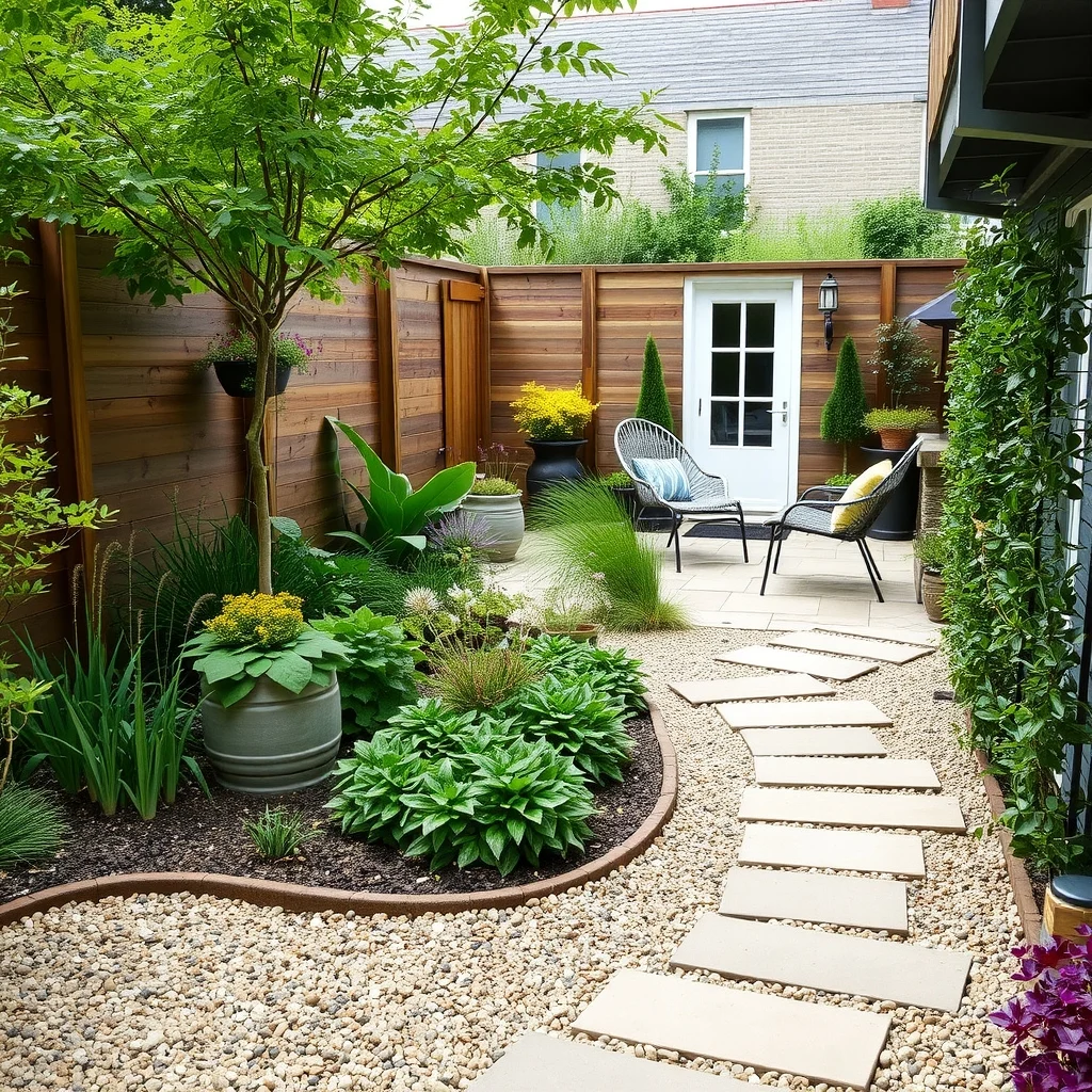 Modern Cottage Garden Ideas for a Natural and Relaxed Outdoor Look: 4. Mixed‑Material Pathways Using Gravel and Flagstones - A winding path that alternates between smooth river gravel and irregular flagstones guides the eye and invites exploration. Gravel offers excellent drainage and a soft crunch underfoot, while flagstones provide occasional solid footing for wheelchairs