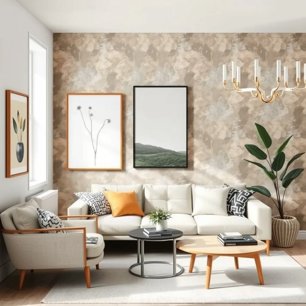 Renter-Friendly Wall Decor Ideas That Do Not Require Drilling: 1. Peel‑and‑Stick Wallpaper as a Focal Feature - Modern peel‑and‑stick wallpaper has come a long way from the glossy, patterned sheets of the past. Today you can choose a muted botanical print, a subtle geometric grid, or even a matte concrete texture that