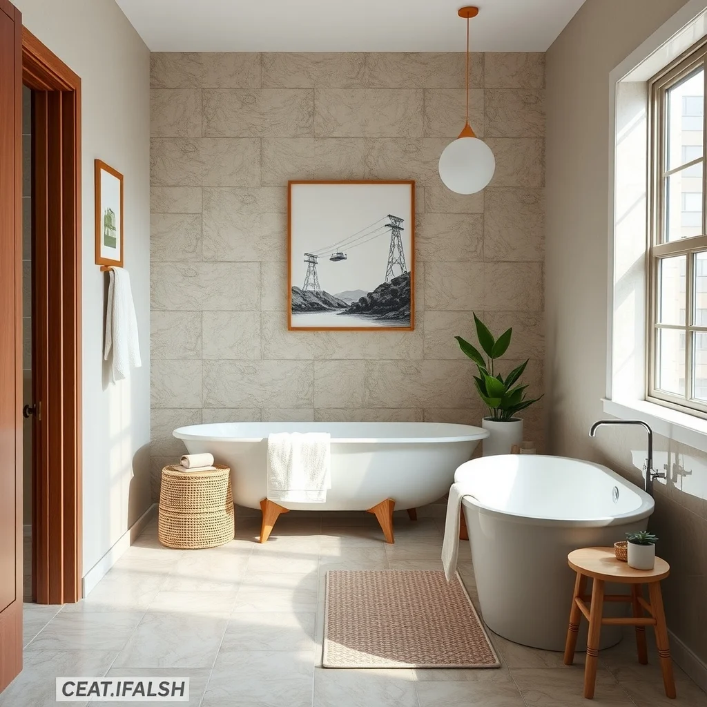Small Bathroom Makeover Ideas That Look Expensive on a Budget: 4. Use Large‑Format Tiles or High‑Quality Tile Stickers - Floor and wall tiles set the tone for a bathroom’s style, and large‑format tiles (12‑by‑24 inches) convey a sleek, upscale look because fewer grout lines are visible. When natural stone is out of reach, consider