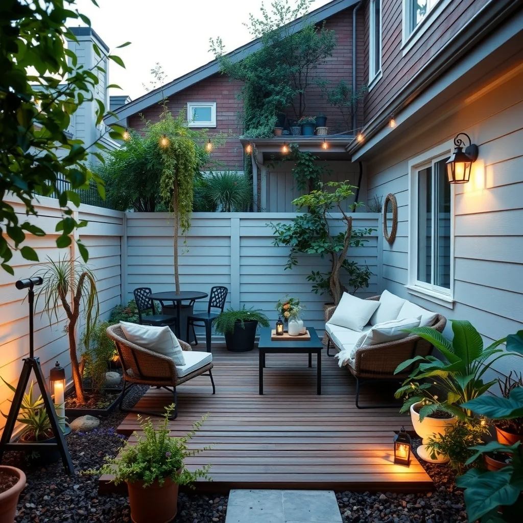 Small Courtyard Garden Ideas for a Private Outdoor Retreat: 6. Layered Lighting for Evening Use - Lighting transforms a courtyard from a daytime garden into an inviting night‑time lounge. Begin with soft, ambient illumination from low‑profile LED strip lights installed along the perimeter of a deck; these provide a gentle wash