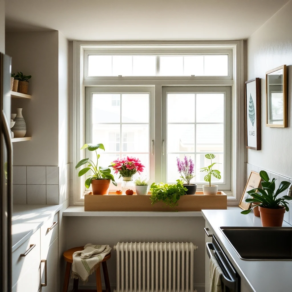 Small Greenhouse Ideas for Growing Plants in Limited Space: 2. Window‑Box Greenhouse Integrated into a Kitchen Window - A deep window box that sits flush inside a kitchen window becomes a miniature greenhouse the moment sunrise pours through. The box is built from insulated polycarbonate panels that trap heat while still allowing the