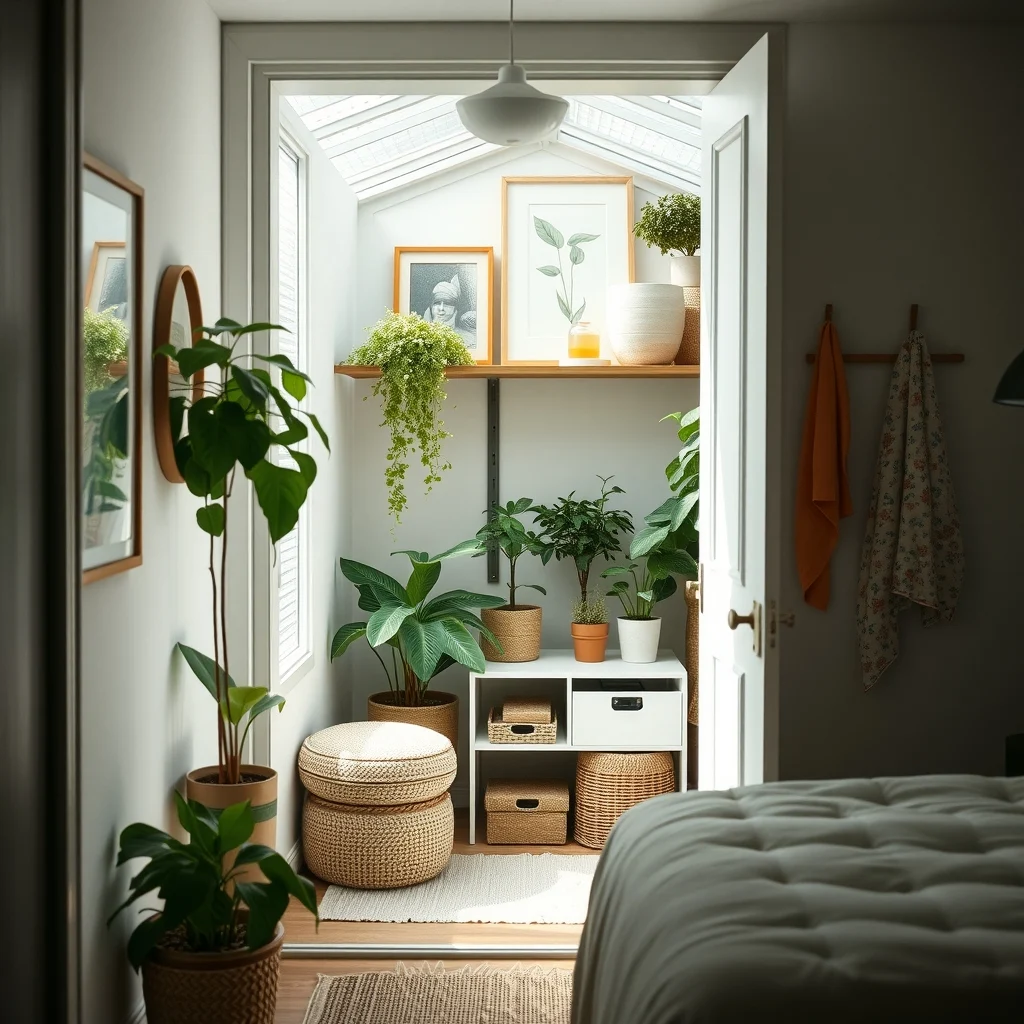 Small Greenhouse Ideas for Growing Plants in Limited Space: 4. Closet‑Conversion Greenhouse for a Dormitory - Many homes have a narrow closet that is rarely used. By removing the door and installing a vented clear panel on the back wall, the space transforms into a discreet greenhouse. The interior can be