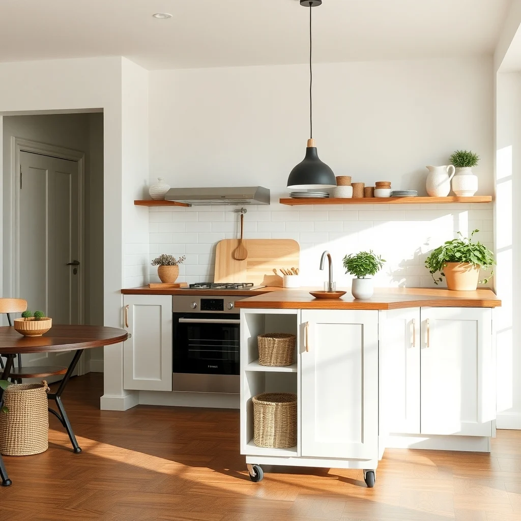Small Kitchen Island Alternatives for Homes Without Enough Space: 4. Convertible Kitchen Islands on Casters - A compact island built on a set of heavy‑duty casters can be rearranged to suit different tasks throughout the day. Look for a design that features a recessed countertop, allowing you to slide a portable