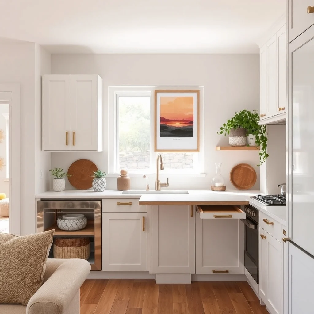 Small Kitchen Island Alternatives for Homes Without Enough Space: 7. Corner Workstations with Pull‑Out Extensions - Utilizing an otherwise idle corner can unlock valuable workspace. Install a corner cabinet with a pull‑out countertop that slides out like a drawer when you need extra room. Choose a finish that mirrors your existing