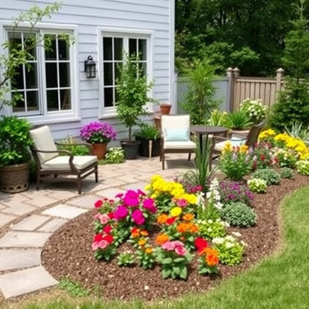 Spring Flower Bed Ideas for Colorful and Easy-to-Maintain Gardens: 5. Curved Bed with Seasonal Color Swaps - A gently curving flower bed softens the hard lines of a rectangular garden and invites the eye to follow its flow. Plant a series of low‑maintenance annuals—such as petunias, impatiens, and calendula—along the outer curve,