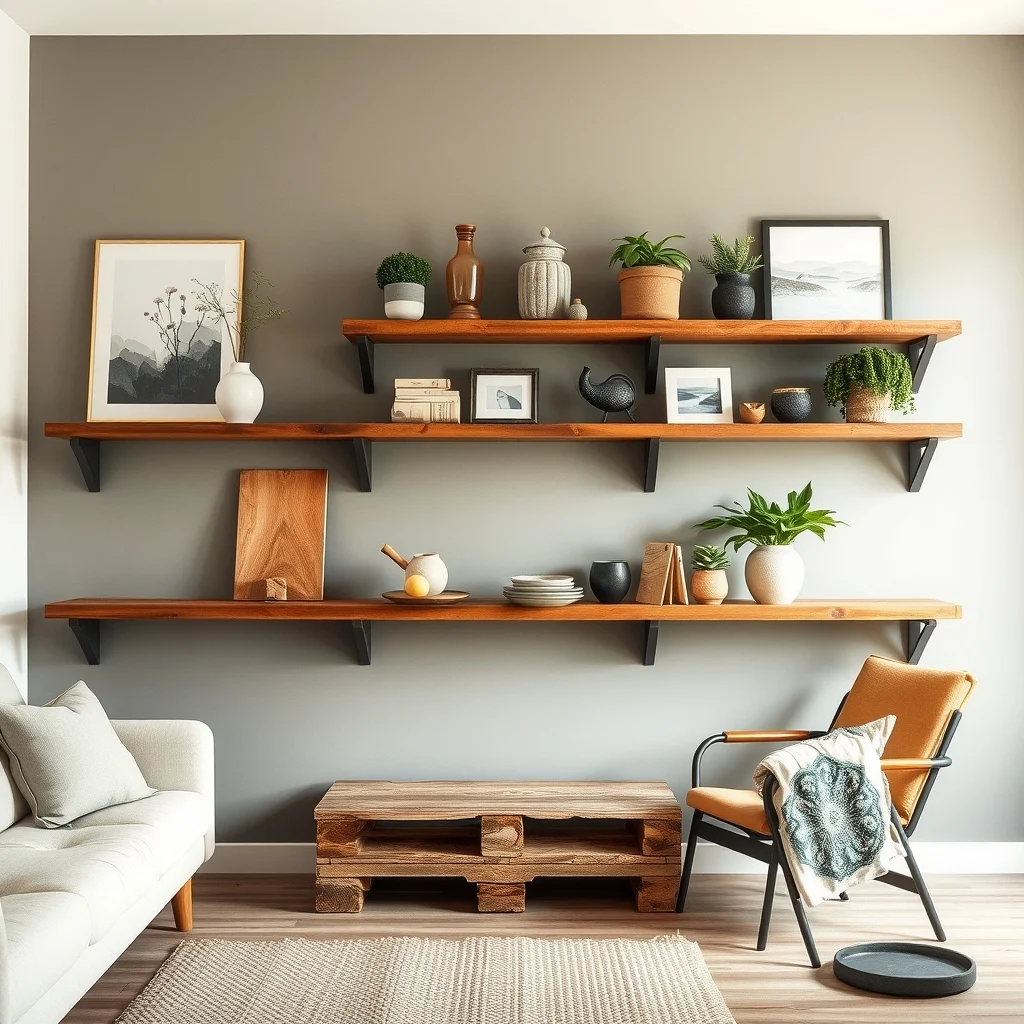 Sustainable Home Decor Ideas Using Secondhand Finds and Natural Materials: 2. Transform Reclaimed Pallet Wood into Custom Shelving - Pallets that once carried produce at a warehouse can become sleek, industrial‑style shelves when disassembled, sanded, and re‑finished. The raw texture of reclaimed boards adds depth, especially when mounted on a wall painted in a