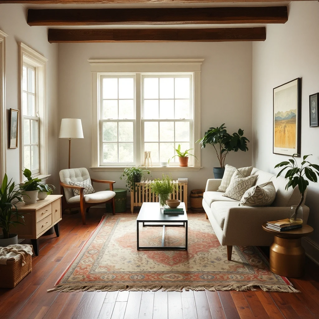 Vintage Thrift Store Decor Ideas That Make a Home Feel Collected: 7. Layer Thrifted Rugs for Texture and Color - Layering rugs is a simple way to introduce pattern and comfort while showcasing thrifted finds. Start with a larger, neutral‑toned rug—perhaps a faded Persian that survived a decade of use—then place a smaller, more colorful