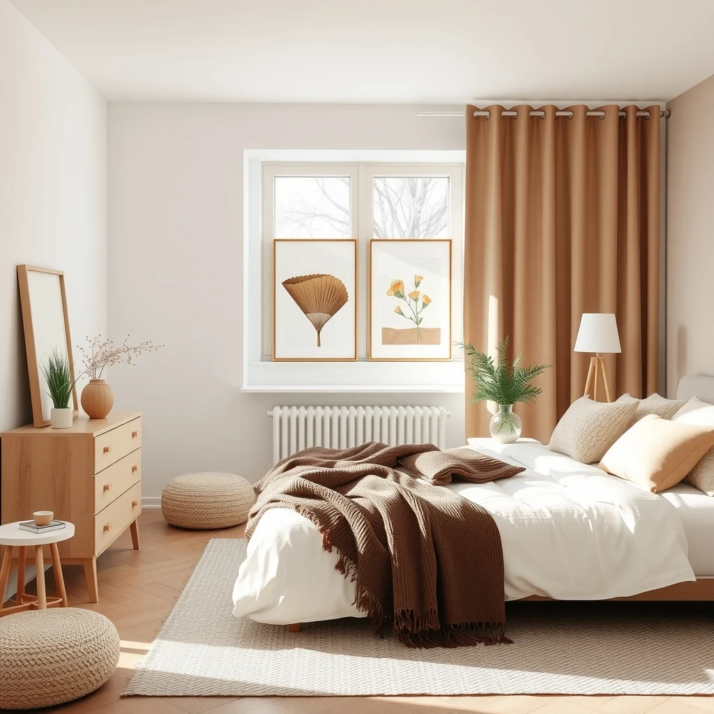 Warm Minimalist Bedroom Ideas for a Cozy Winter Retreat: FAQ - How can I keep the room feeling spacious while adding winter warmth? Maintain a light color base on walls and large furniture, and introduce warmth through textiles and accessories rather than bulky items. This preserves